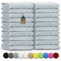 NatureMark Gästehandtuch 20er-Sparpack Frottier Gästetücher 30x50cm, 100% Baumwolle (20-St), GÃ¤stehandtuch 30x50cm FrÃ¼hlings blau
