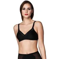 Miss Perfect Bügelloser BH 9954 Soft BH ohne Bügel aus Baumwolle mit Spitzenborte