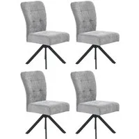 Jockenhöfer Gruppe Drehstuhl Becky (Set, 4 St) (Set, 4 St), Inklusive Drehfunktion (360), Taschenfederkern, bis 150kg belastbar