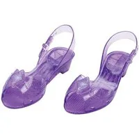 Metamorph Kostüm Die Eiskönigin 2 – Elsa Schuhe für Kinder, Durchscheinende Glitzer-Pumps für die Märchenprinzessin