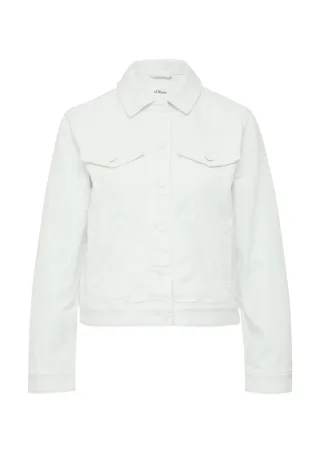 s.Oliver Red Label - Kurze Jeansjacke weiß - Gr. - 44