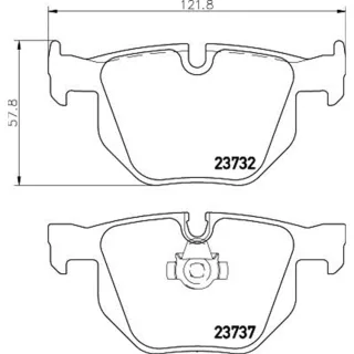 Hella Bremsbel?ge hinten BMW 5er E60 6er E63