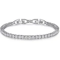 Lisandra Scott Tennisarmband Funkelndes Shiny Tennisarmband mit glänzenden Steinen I Damen Schmuck, 17,5 cm lang – Nickelfrei & Anlaufgeschützt