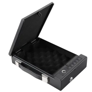 Smart Fingerprint Safe with Tuya App 29cm x 19cm x 6.3cm Iron Construction Alarm System Secure Storage Advanced Biometri
