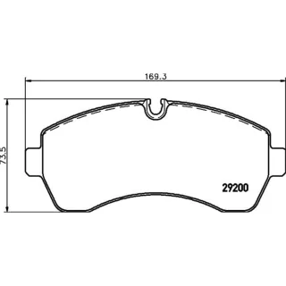 Hella Bremsbel?ge vorne Mercedes Esprinter Sprinter VW Crafter