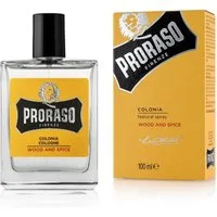 PRORASO Eau de Cologne Wood & Spice - 100 ml, Holzig-würziger Herrenduft mit Sandelholz & Vanille