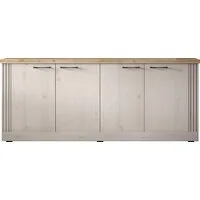 OTTO home Sideboard Country Breite 211 cm, Kommode mit 4 Türen, Anrichte im, Landhausstil, viel Stauraum, mit Metallgriffe, MDF Rahmen