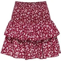 ONLY Minirock ONLZOEY LAYRED SKIRT WVN NOOS Baumwolle, gesmoktes Taillenbündchen, Volant