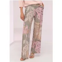 bianca Schlupfhose PARIGI mit modernem weiten Bein und trendy Alloverprint