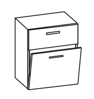 Artiqua 400 Midischrank, Anthrazit Glanz, 400-MKL-1-60-7065-51 400-MKL-1-60-7065-51