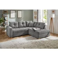 Jockenhöfer Gruppe Ecksofa Heidelberg L-Form, B: 228 cm, mit Bettfunktion, Bettkasten & Zierkissen