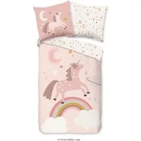 Pure Bettwäsche einhorn bettwäsche 135x200 sale mit reißverschluss, Microfaser, 2 teilig, bettwäsche 135x200 microfaser sale warm weihnachten 135x200 bettbezug
