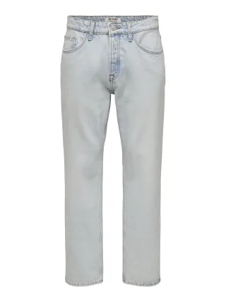 ONLY&SONS - ONSEDGE STRAIGHT LB 9393 DOT DNM NOOS Light Blue Bleached Denim - Gr. - 31/34