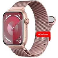 S&T Design Smartwatch-Armband Armband Edelstahl für Apple Watch Magnetisch Mesh Milanaise, Kompatibel mit Apple Watch 38 / 40 / 41/ 42 / 44 / 45 / 46 / 49 Metall