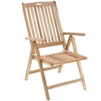 VCM Gartenstuhl Gartenstuhl Hochlehner Klappstuhl Holz Teak (1 St)