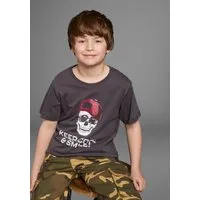 KIDSWORLD T-Shirt Mit Sprüche-Print: KEEP COOL... kurzärmelig, basic geschnitten, Rundhalsausschnitt, aus Baumwolle