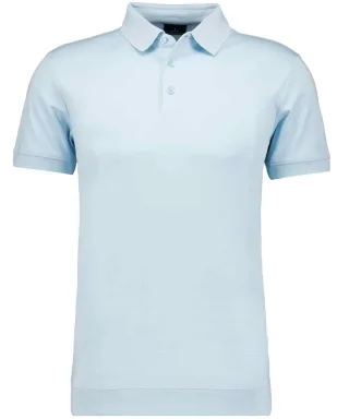 RAGMAN - Pima-Polo mit Bund hellblau - Gr. - XL