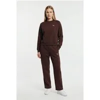 PUMA Trainingsanzug LOUNGEWEAR STANDARD SWEAT SUITT FL CL (2-tlg), zweiteiliges Set, mit Langarm-Oberteil, aus Baumwolle und Polyester