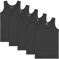 BRUBAKER Tanktop Classic Herren Unterhemd Tank Top (5er-Pack) Schlichtes Basic Achselshirt aus hochwertiger Baumwolle, Extra Lang