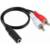 Bolwins B41 3,5mm Klinke auf 2 Cinch Kabel 30cm Audiokabel Adapter Audio-Kabel, 2 Cinch, 3,5-mm-Klinke (30 cm), Audioübertragung