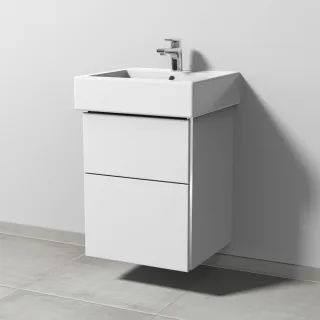 Sanipa 3way Waschtischunterbau zu Duravit Vero Waschtisch mit 2 Auszügen, Weiß-Soft BR71543