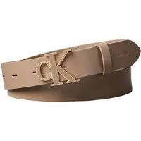 Calvin Klein Ledergürtel ROUND CK BUCKLE 30MM BELT INLAY Größenverstellbar mit Metallschließe