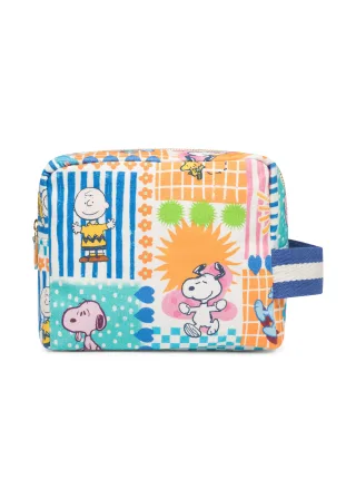Peanuts Kosmetiktasche aus Canvas mit bedruckten PEANUTS-Motiven blau - Gr. - one size