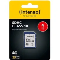 Intenso Intenso SDHC Karte 4GB Speicherkarte Class 10 Speicherkarte