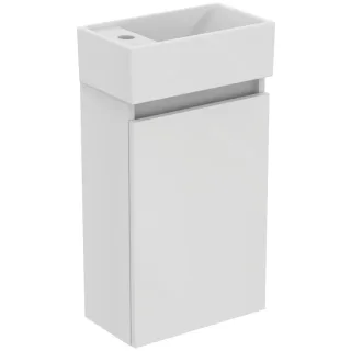 Ideal Standard Möbelpaket Eurovit+ HWB li. 37cm Weiss u.Schrank 36cm m.Tür Hgl. weiss lackiert, R057 R0570WG