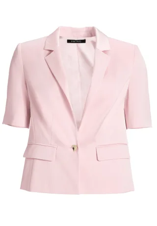 SWING - Blazer aus Satin mit kurzen Ärmeln soft pink - Gr. - 38