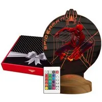 Geschenkelampe Nachttischlampe Spiderman 3D Nachtlicht UV Druck Geburtstagsgeschenk für Jungen, Leuchte 7 Farben fest integriert, Geschenk für Kinder, Spiderman-Fans