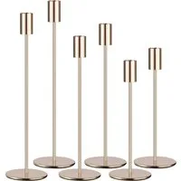 SURFOU Kerzenständer Kerzenhalter 6er-Set Kerzenhalter, Kerzenständer, Metall, (Set, 6 St., 6x Kerzenständer), Metall Kerzenhalter, 33/28/23cm