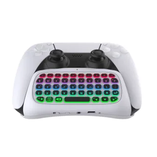 DOBE Wireless bluetooth Keyboard for PS5 Controller with Backlit Wireless Chatpad Built-in Microphone Headphone Jack Eas