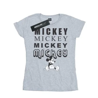 Disney - "Mickey Mouse Sitting" T-Shirt für Damen (Grau)