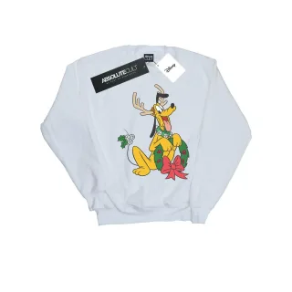 Disney - "Pluto Christmas Reindeer" Sweatshirt für Herren (Weiß)