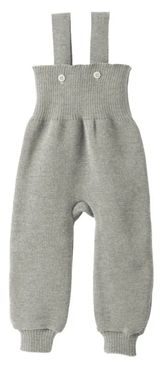 Disana Merino Schurwoll Strick-Trägerhose 62/68 grau