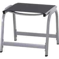 Siena Garden Gartenlounge-Hocker Tesoro Hocker, silber Alu,Textilbezug grau