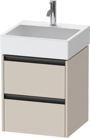 Duravit Ketho.2 Waschtischunterbau wandhängend Taupe Matt 484x460x549 mm - K25274091910000 K25274091910000