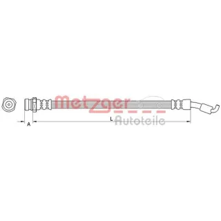 Metzger Bremsschlauch Hyundai Ix35 Santa Kia Sportage