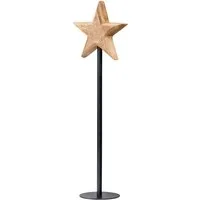 Levandeo® Dekostern, Stern Aufsteller H50cm Mangostern Natur Schwarz Fensterdeko