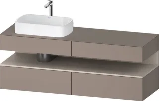 Duravit Qatego Konsolenwaschtischunterbau wandhängend Basalt Matt 1600x550x600 mm - QA4777091430000 QA4777091430000