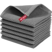 Zaewry Geschirrtuch 34 x 34 cm,Waffle Square Rag Geschirrhandtücher, (6-tlg), Weiche Küchenhandtücher Saugfähig Küchentücher Spüllappen Putzlappen
