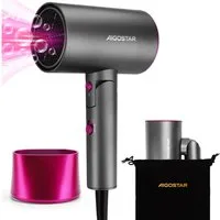 Aigostar Haartrockner Klappgriff, 3 Temperaturen/2 Geschwindigkeiten, Überhitzungsschutz, 2100,00 W, Reisehaartrockner, Reise haartrockner, Fohn