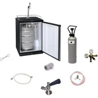 ich-zapfe Bierzapfanlage Fassbierkühlschrank bis zu 50L Fässer Schanksäule und Kompensatorhahn, Zapfkopf:ohne