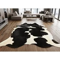KUHFELL online & NOMAD Fellteppich KUHFELL RINDERFELL TEPPICH SCHWARZ WEISS ca. 220 x 190 cm