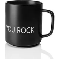 Giftandprint Tasse Schwarz You Rock Tasse Schlicht Valentinstaggeschenk für die Liebste, Mikrowellengeeignet, Spülmaschinengeeignet, Mit Geschenkbox
