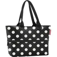 REISENTHEL® Tragetasche SHOPPER E1, 18 Liter, Schwarz, Weiß, Polyester, (1-tlg), Wasserabweisend, Erweiterbar