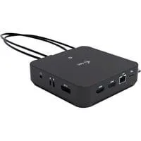 USB-C DP Dual HDMI Docking Station, Dockingstation schwarz, Power Delivery 100 W, HDMI, DP