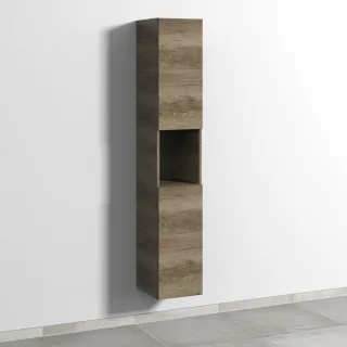 Sanipa 3way Hochschrank mit 2 Türen und 1 offenem Fach, Eiche-Nebraska SM11337