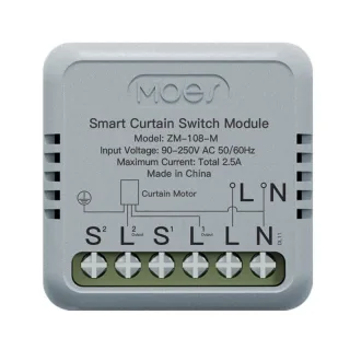 MOES ZM-108-M Tuya Smart Zigbe Curtain Switch Module 90-250V AC 2.5A Remote Motor Rotation Switchable Smart Home Automat